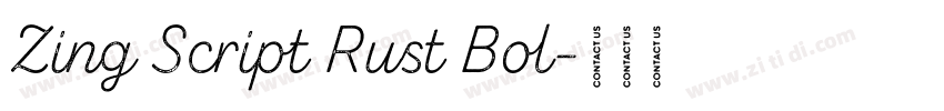 Zing Script Rust Bol字体转换 Zing Script Rust Bol字体转换
